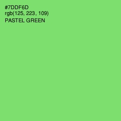 #7DDF6D - Pastel Green Color Image