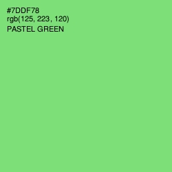 #7DDF78 - Pastel Green Color Image