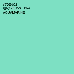 #7DE0C2 - Aquamarine Color Image