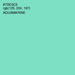 #7DE0C5 - Aquamarine Color Image