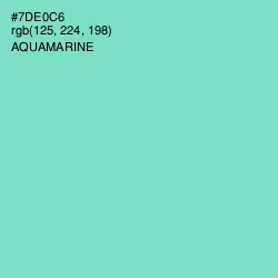 #7DE0C6 - Aquamarine Color Image