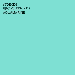 #7DE0D3 - Aquamarine Color Image