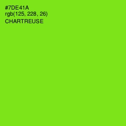 #7DE41A - Chartreuse Color Image