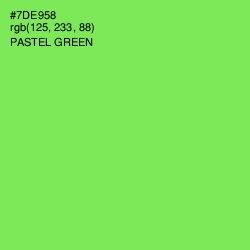 #7DE958 - Pastel Green Color Image