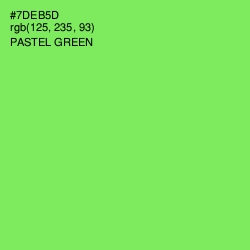 #7DEB5D - Pastel Green Color Image