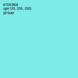 #7DEBE8 - Spray Color Image