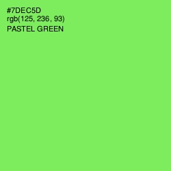 #7DEC5D - Pastel Green Color Image