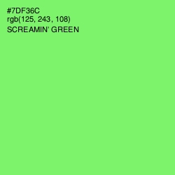 #7DF36C - Screamin' Green Color Image