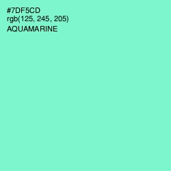 #7DF5CD - Aquamarine Color Image