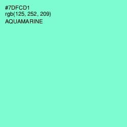 #7DFCD1 - Aquamarine Color Image