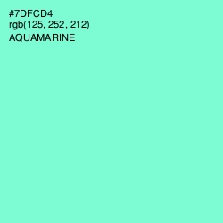 #7DFCD4 - Aquamarine Color Image