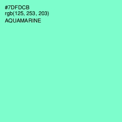 #7DFDCB - Aquamarine Color Image