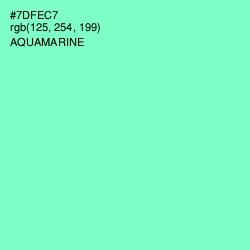 #7DFEC7 - Aquamarine Color Image