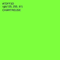 #7DFF3D - Chartreuse Color Image