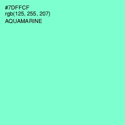 #7DFFCF - Aquamarine Color Image
