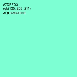 #7DFFD3 - Aquamarine Color Image