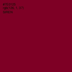 #7E0125 - Siren Color Image