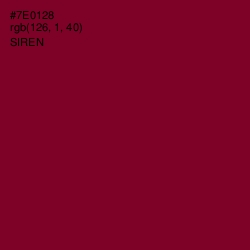 #7E0128 - Siren Color Image