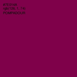 #7E014A - Pompadour Color Image