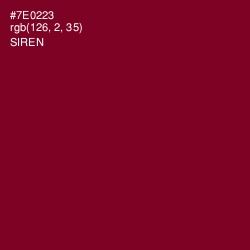 #7E0223 - Siren Color Image