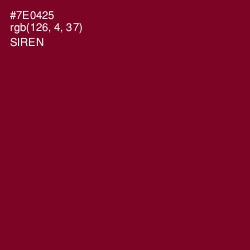 #7E0425 - Siren Color Image