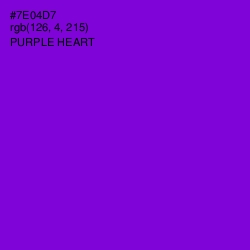 #7E04D7 - Purple Heart Color Image