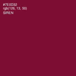 #7E0D32 - Siren Color Image