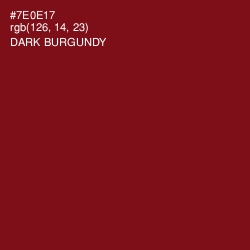 #7E0E17 - Dark Burgundy Color Image