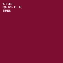 #7E0E31 - Siren Color Image