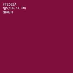 #7E0E3A - Siren Color Image