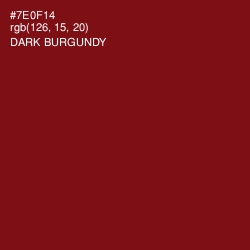 #7E0F14 - Dark Burgundy Color Image
