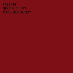 #7E0F16 - Dark Burgundy Color Image