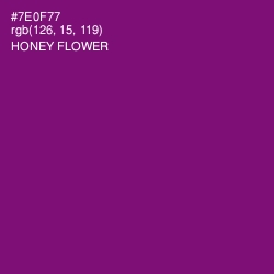 #7E0F77 - Honey Flower Color Image