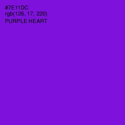 #7E11DC - Purple Heart Color Image