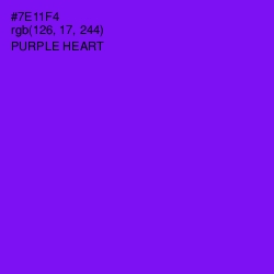 #7E11F4 - Purple Heart Color Image