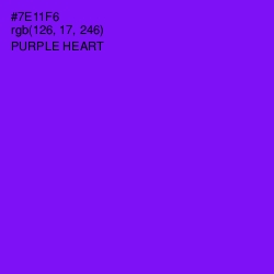 #7E11F6 - Purple Heart Color Image