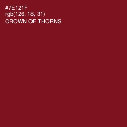 #7E121F - Crown of Thorns Color Image