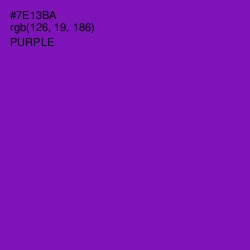 #7E13BA - Purple Color Image