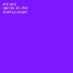 #7E16FE - Purple Heart Color Image