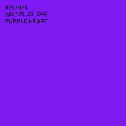 #7E19F4 - Purple Heart Color Image