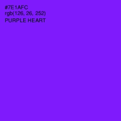 #7E1AFC - Purple Heart Color Image