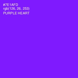 #7E1AFD - Purple Heart Color Image