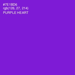 #7E1BD6 - Purple Heart Color Image