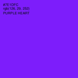 #7E1DFC - Purple Heart Color Image