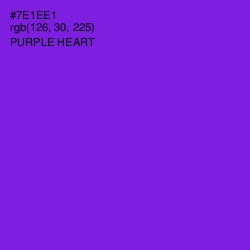 #7E1EE1 - Purple Heart Color Image