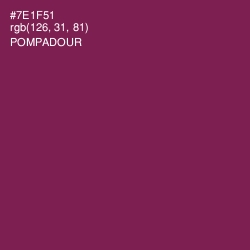 #7E1F51 - Pompadour Color Image