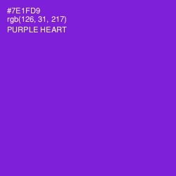 #7E1FD9 - Purple Heart Color Image