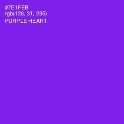 #7E1FEB - Purple Heart Color Image