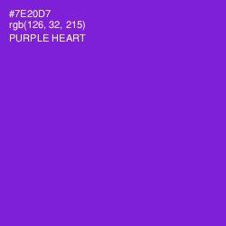 #7E20D7 - Purple Heart Color Image