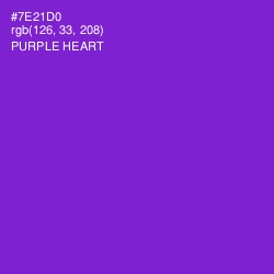 #7E21D0 - Purple Heart Color Image